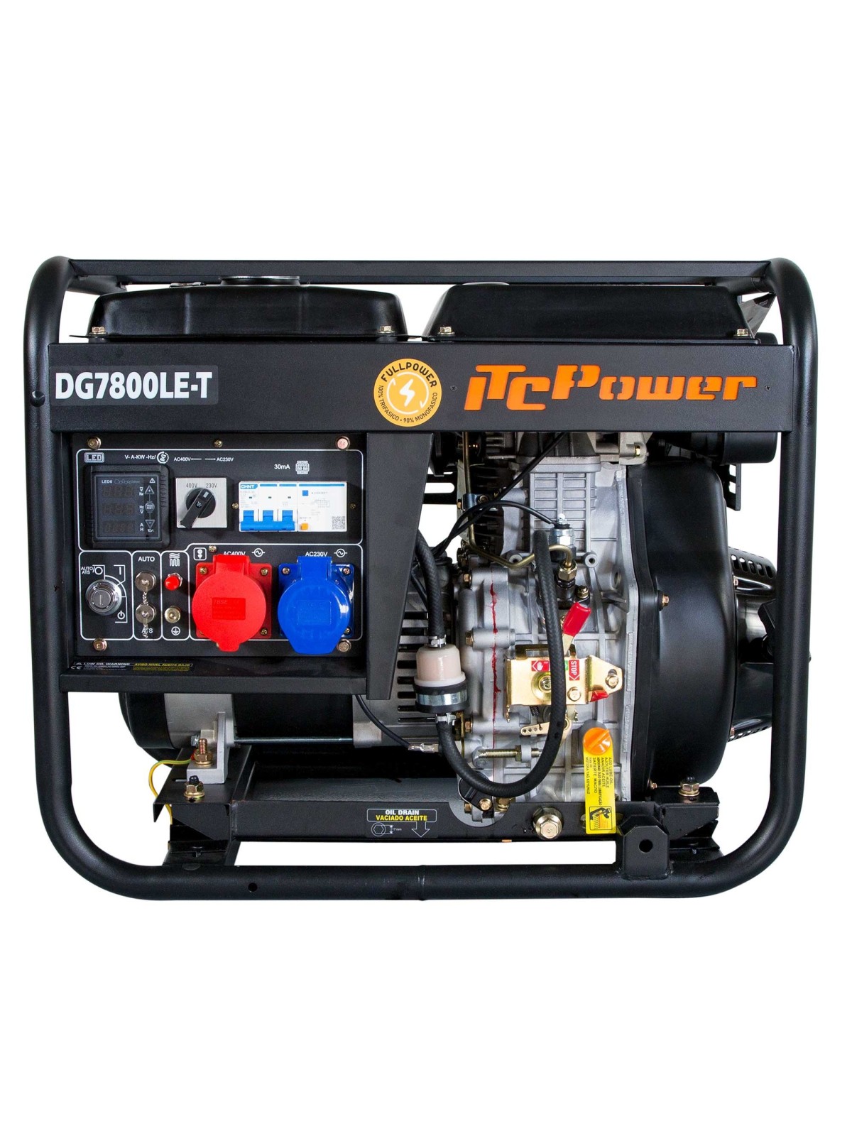 Generador Diesel de 7.9kVA ITCPower DG7800LET - Ademax España