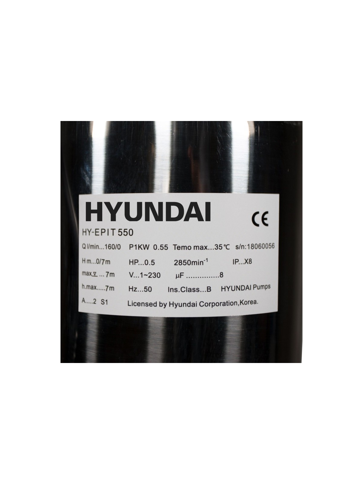 Bomba Sumergible HYUNDAI HY-EPIT550 - Ademax España