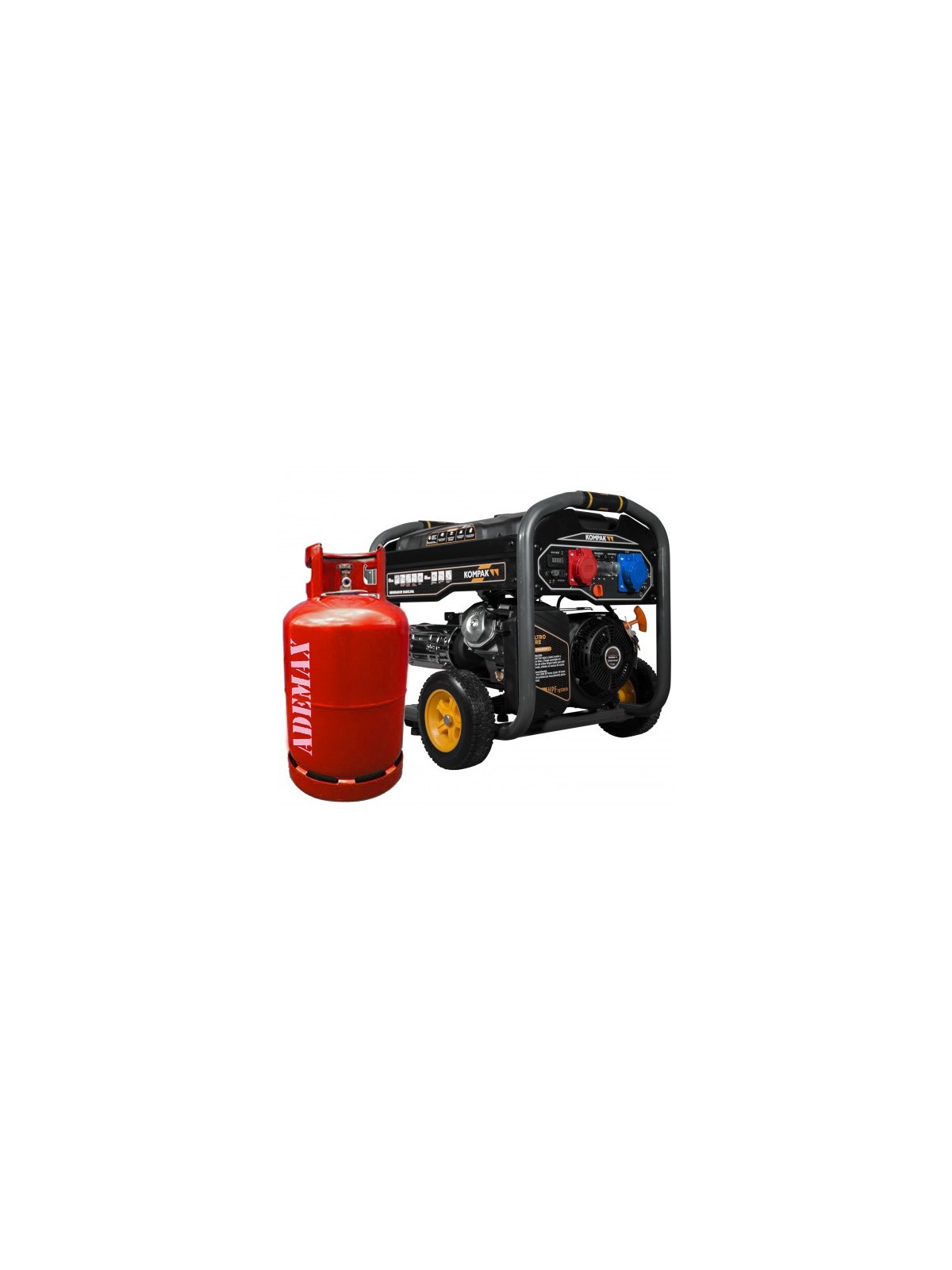 Generador KOMPAK 10 kVA Gas y Gasolina K10000TET-DF - Ademax España