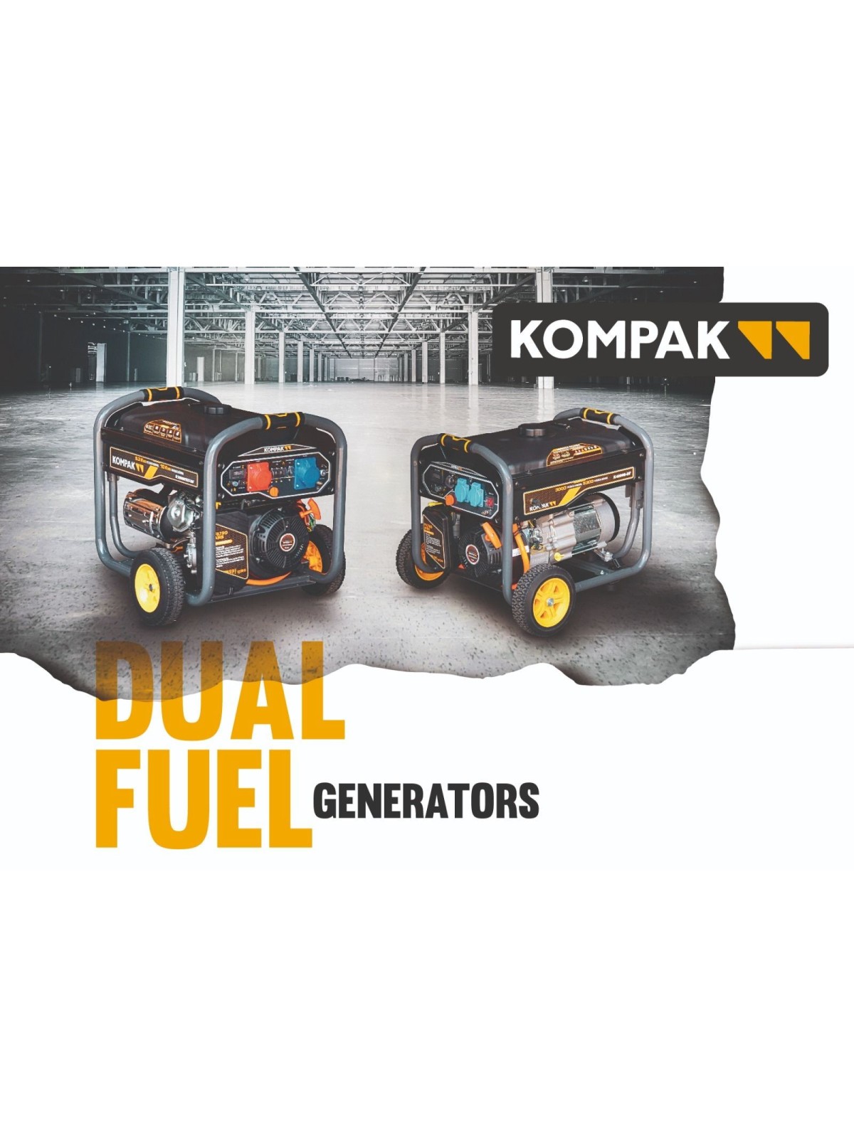 Generador KOMPAK 10 kVA Gas y Gasolina K10000TET-DF - Ademax España