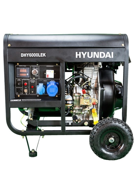 Generador Diesel de 5kW Monofasico HYUNDAI DHY6000LEK - Ademax España