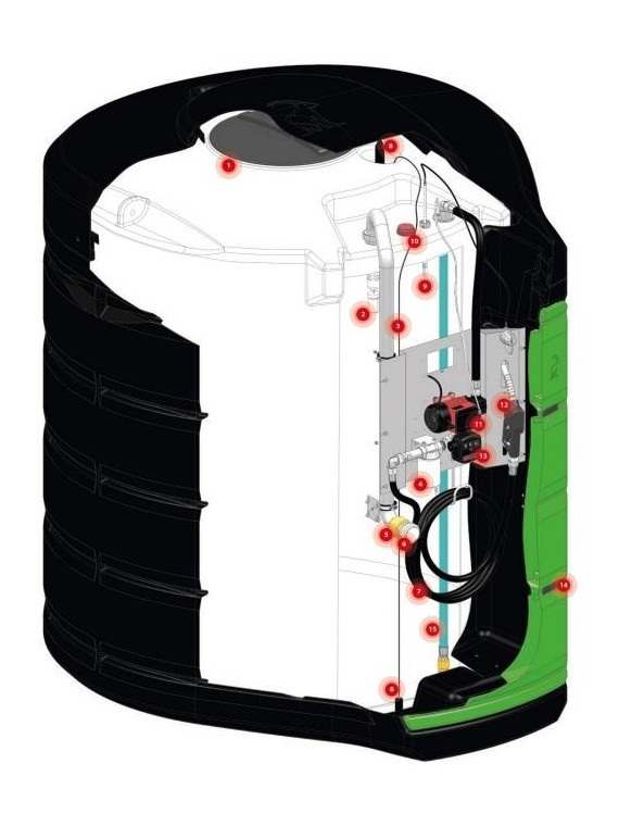 Tanque de combustible con bomba Pressol 5000L - Ademax España