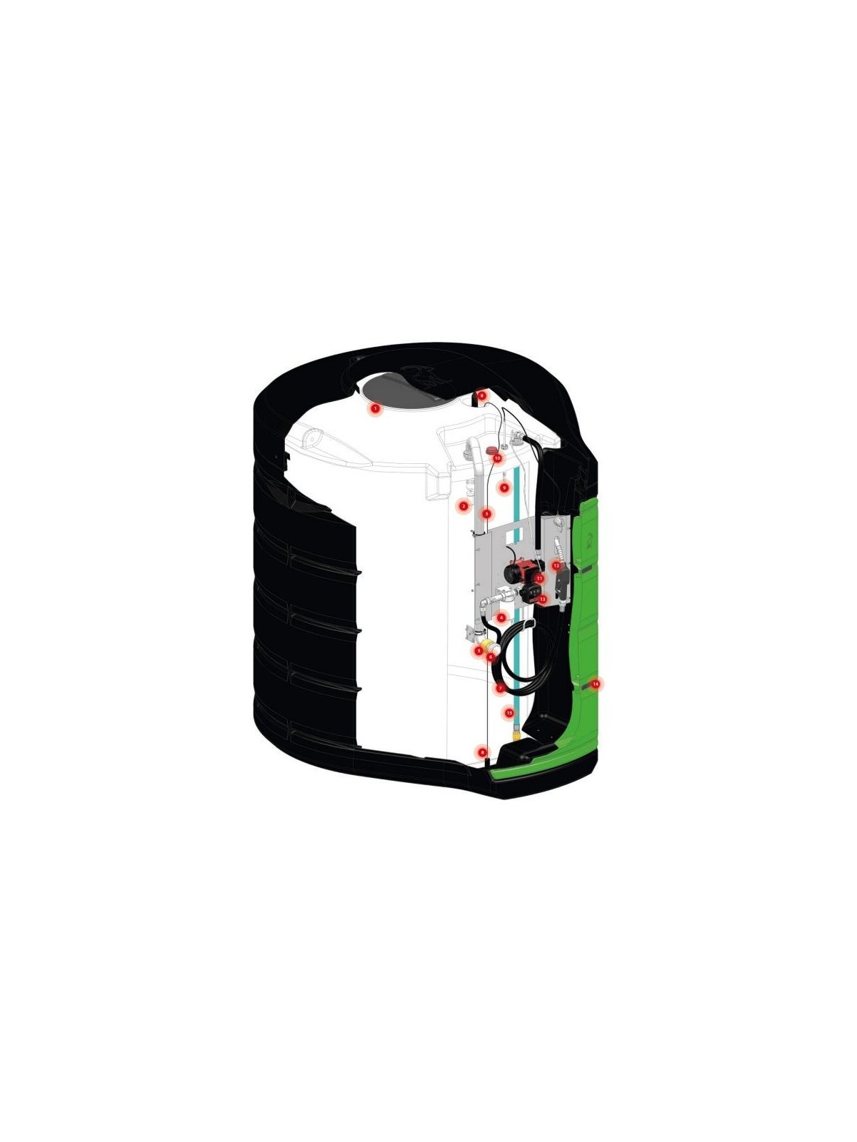 Tanque de combustible con bomba Pressol 2500L - Ademax España