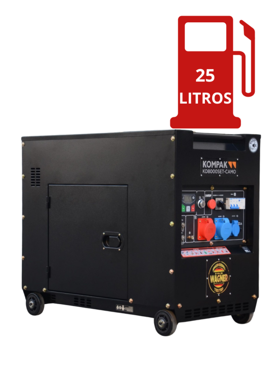 Generador Diésel de 8kVA KOMPAK KD8000SET-CAMO-B - Ademax España