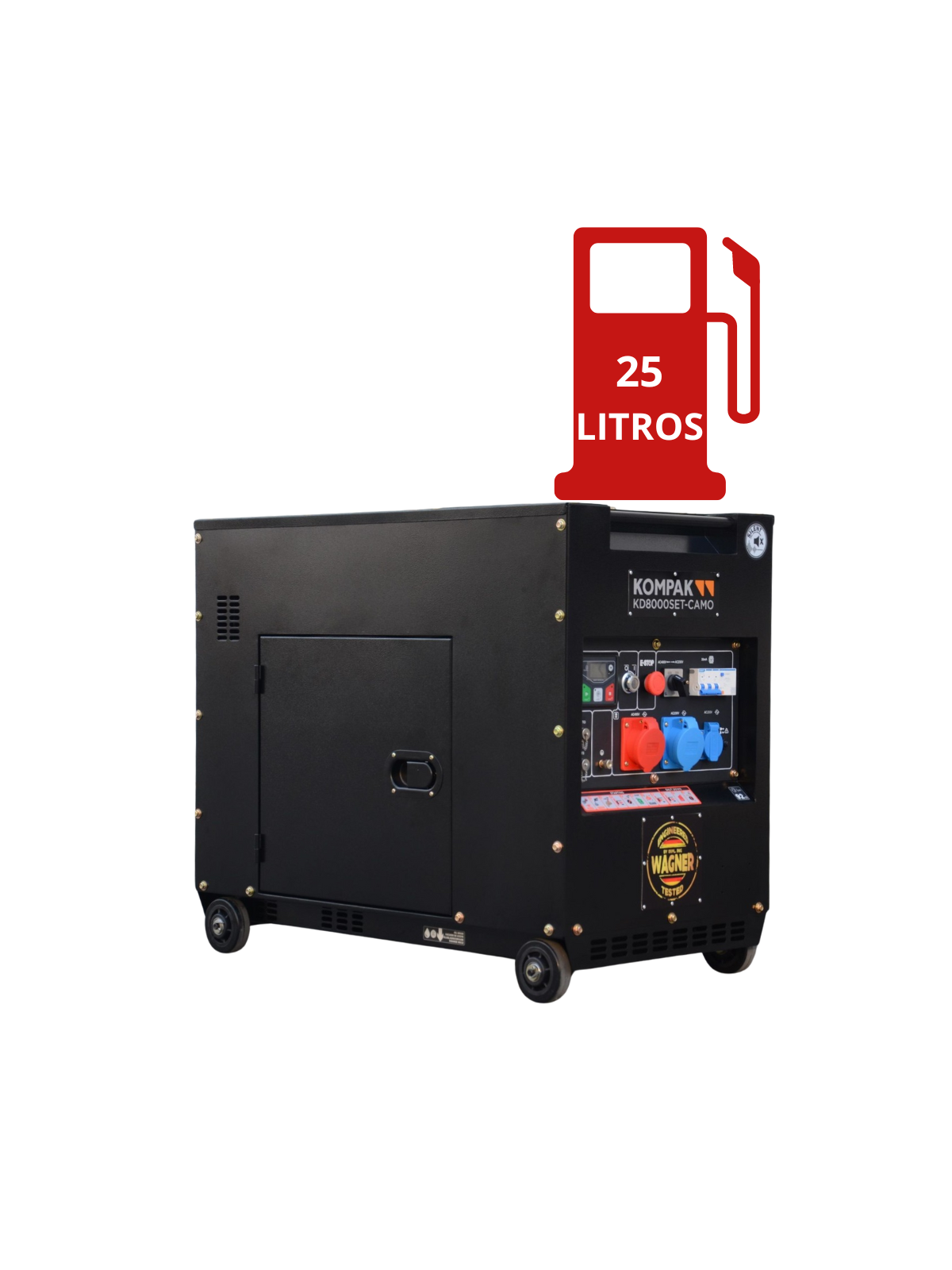 Generador Diésel de 8kVA KOMPAK KD8000SET-CAMO-B - Ademax España