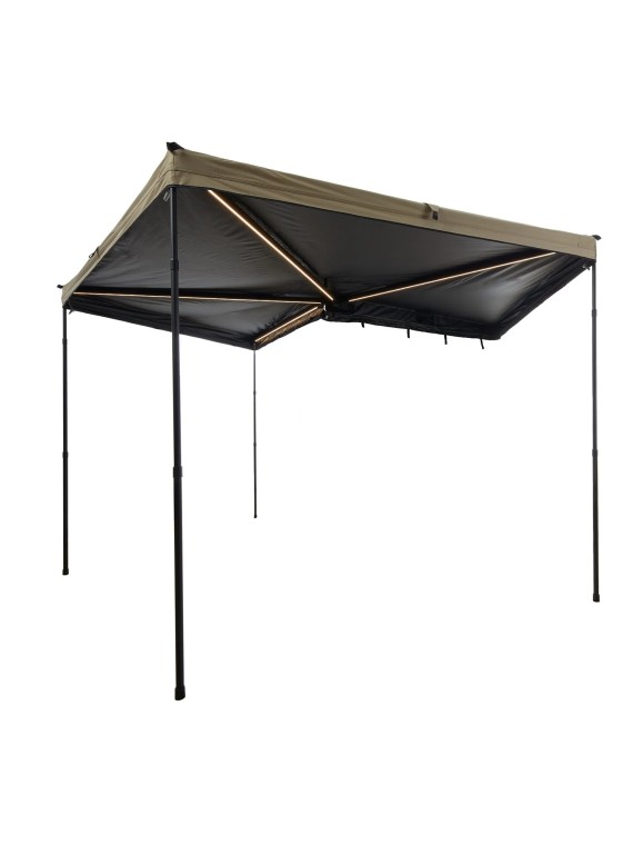 Toldo lateral coche 270° LIGHT LEAF 2m color arena - Ademax España