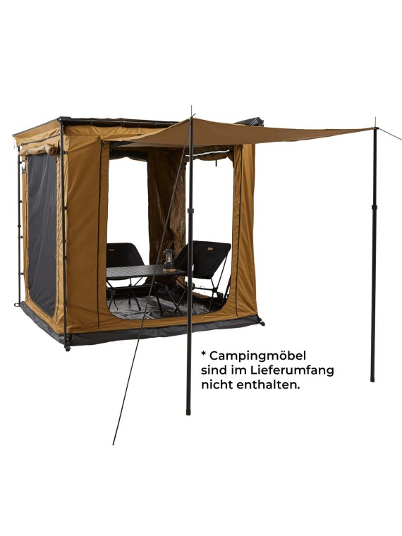 Espacio de tienda para toldo VICKYWOOD marrón dorado - Ademax España