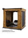 Espacio de tienda para toldo VICKYWOOD marrón dorado - Ademax España