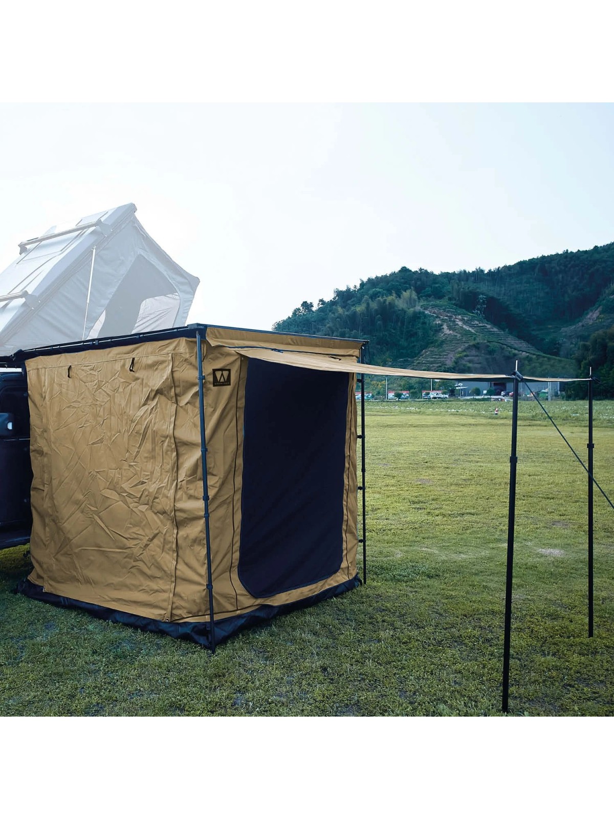 Espacio de tienda para toldo VICKYWOOD marrón dorado - Ademax España