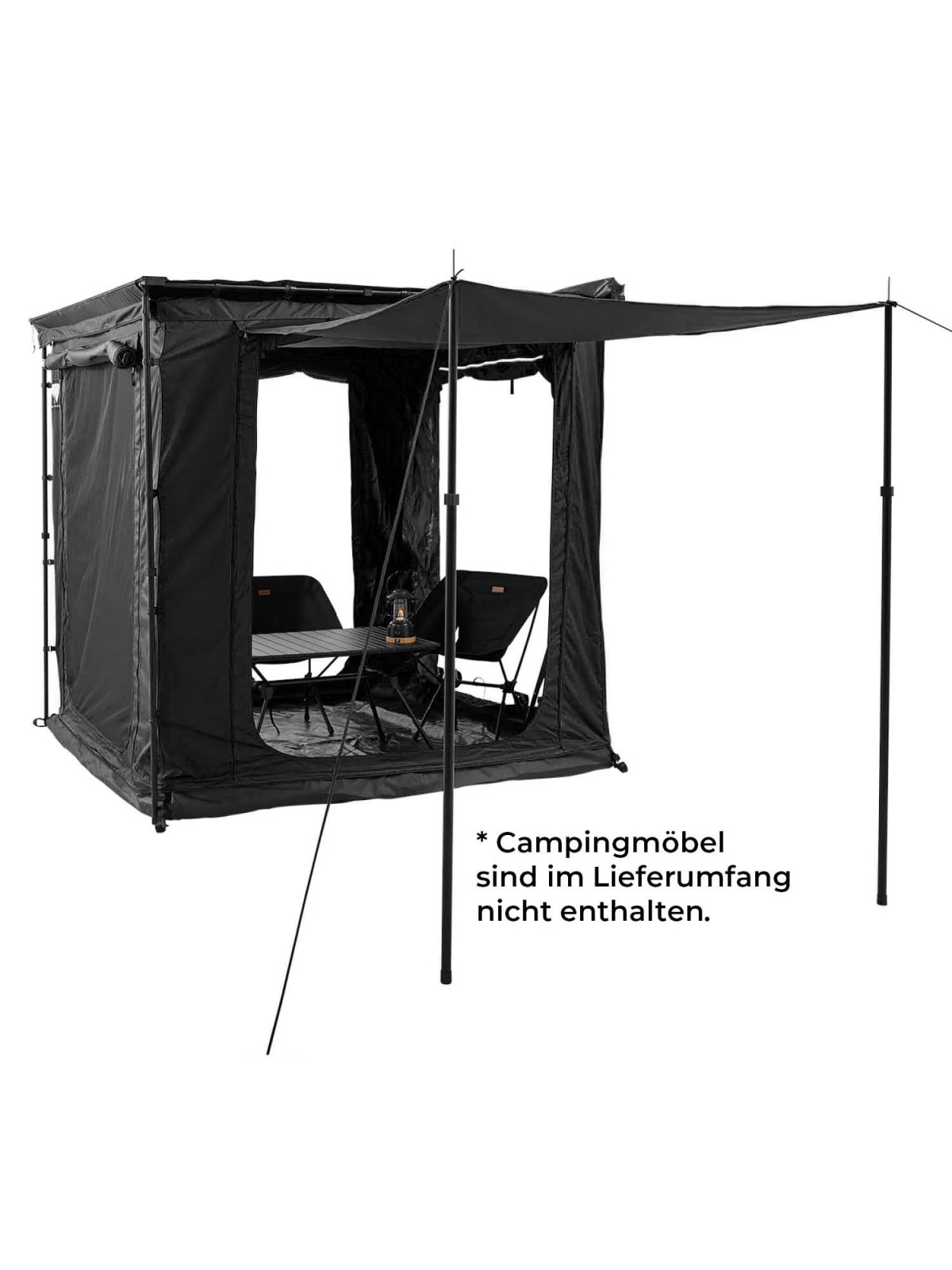 Espacio de tienda para toldo VICKYWOOD negro - Ademax España