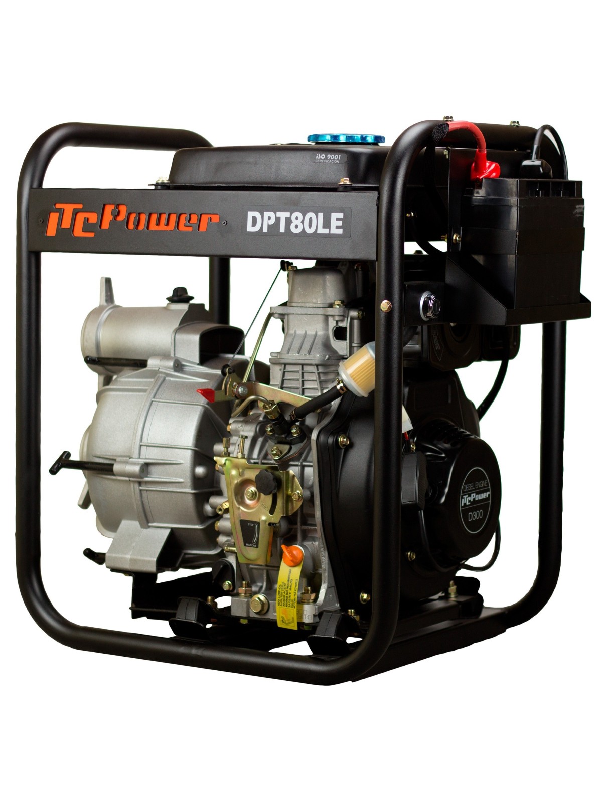 Motobomba Diesel ITCPower DPT80LE de (Aguas Cargadas) - Ademax España