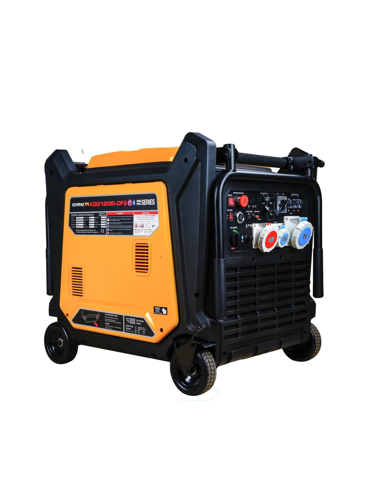 Generador Full Power Inverter de 16KVA KOMPAK KGG120Ei-DF Gas y Gasolina