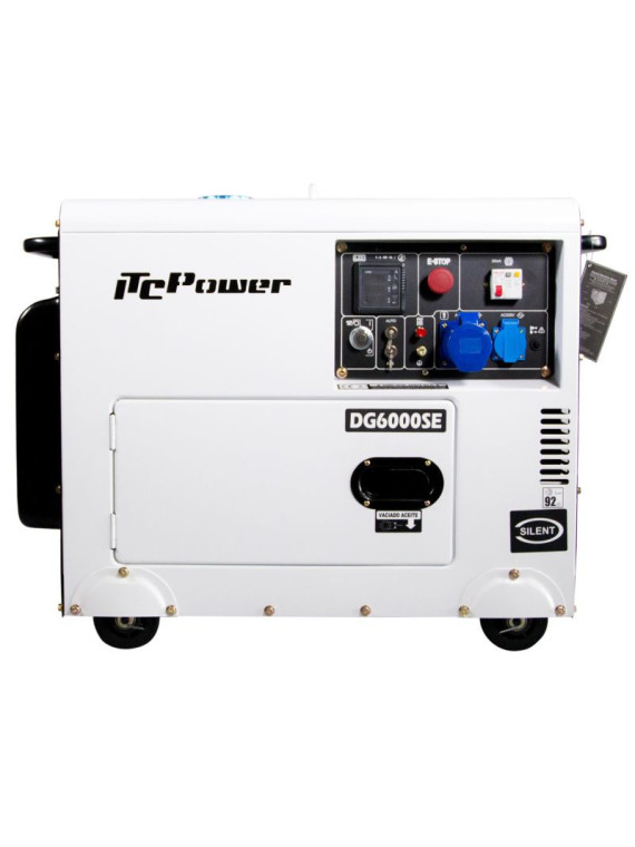 Generador diésel ITC POWER de 5500 vatios DG6000SE