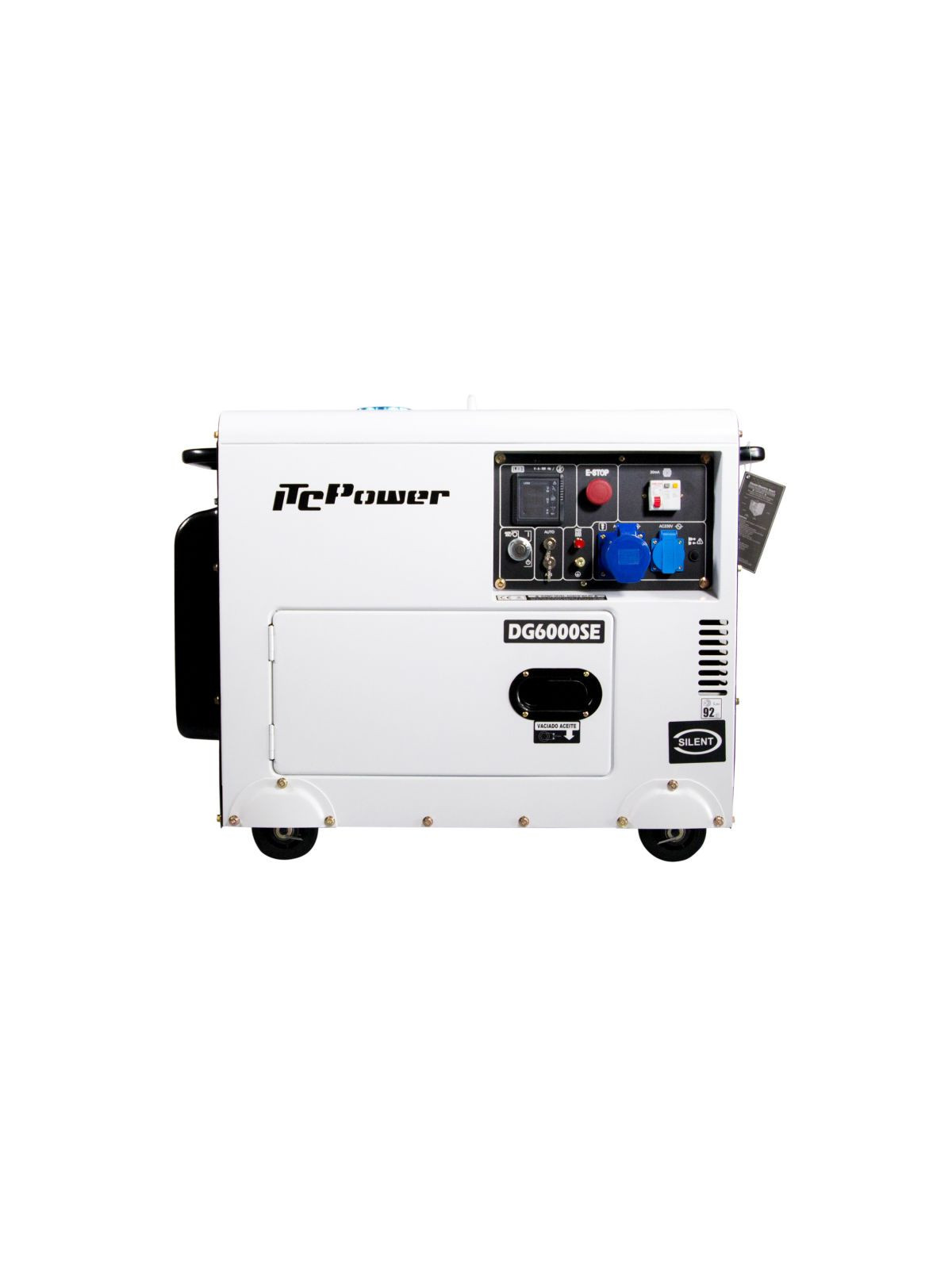 Generador diésel ITC POWER de 5500 vatios DG6000SE