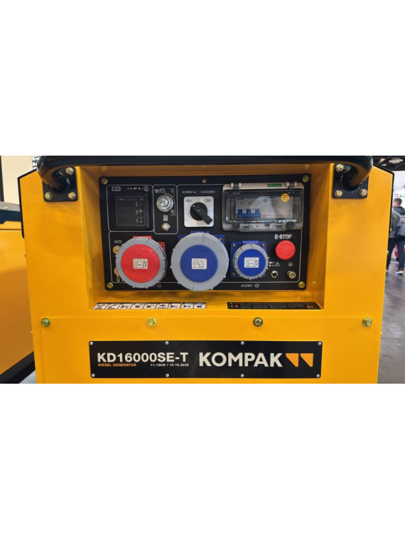 Generador diésel KOMPAK de 16,3 kVA KD16000SE-T