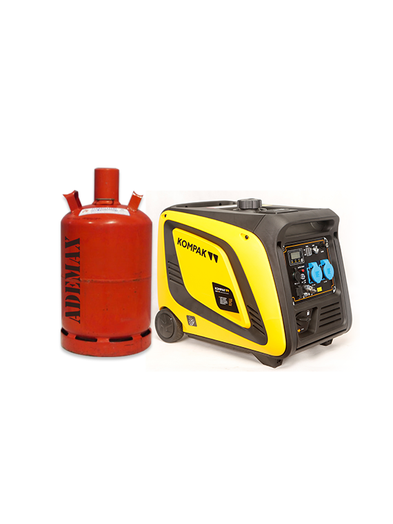 Generador Inverter KOMPAK 3900W Gas y Gasolina KGG39Ei-DF Doble Combustible
