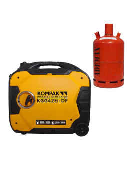Generador Inverter KOMPAK KGG42Ei-DF de doble combustible a gas y gasolina de 4200 vatios