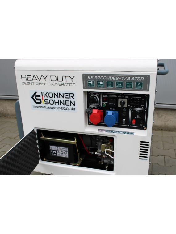 Generador diésel K&S KS9200HDES-1/3 ATSR de 7,5 kW