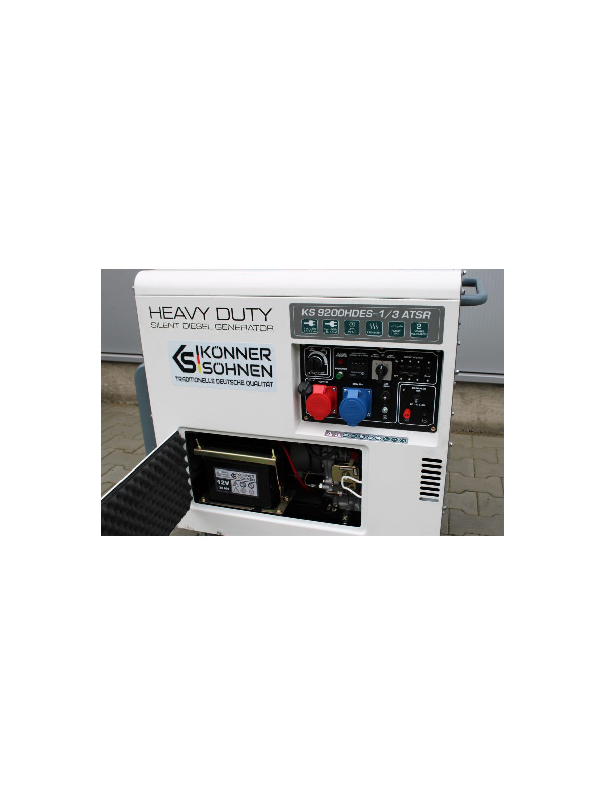 Generador diésel K&S KS9200HDES-1/3 ATSR de 7,5 kW