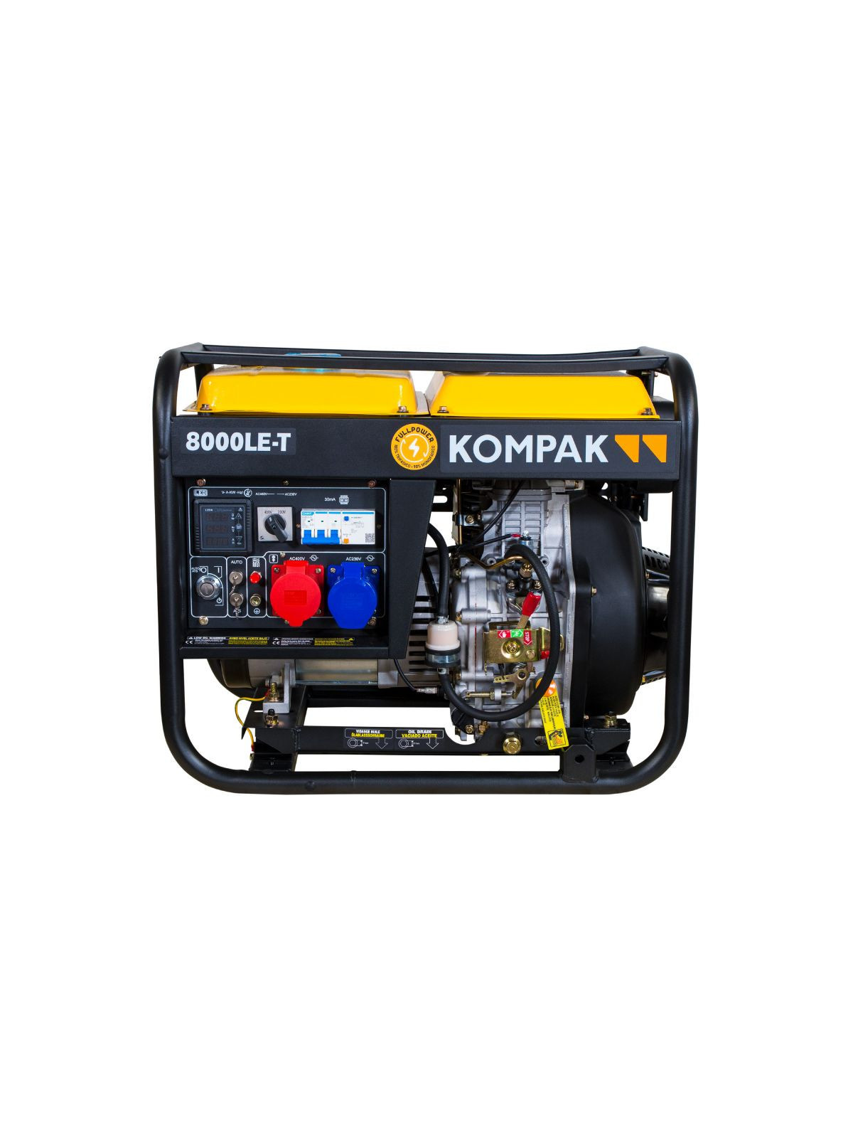 Generador diésel PRO-KOMPAK Full Power de 8 kVA K8000LE-T, 230 y 400 V