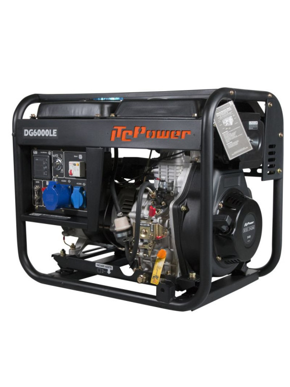 Generador diésel para obras de construcción ITC POWER de 5500 vatios DG6000LEK
