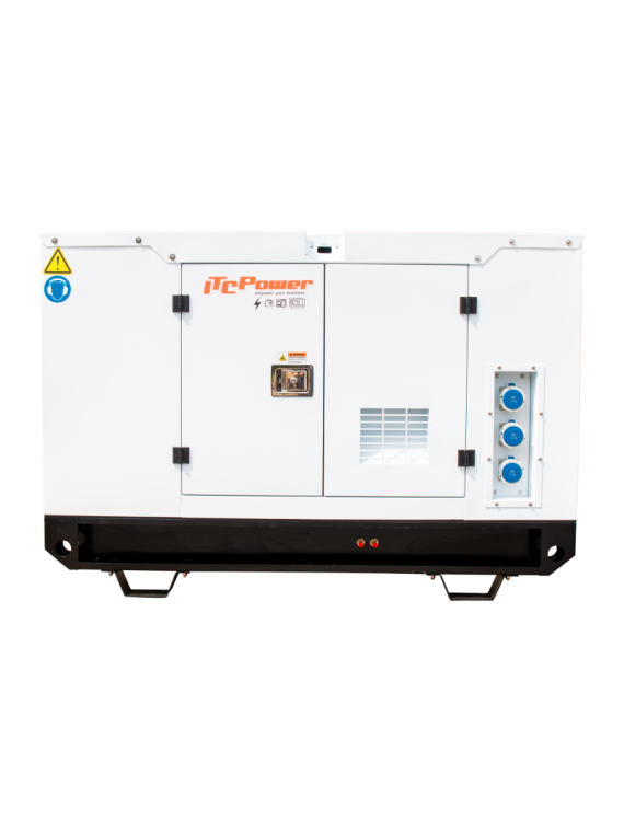 Generador industrial diésel ITC Power DG17KSE de 17,6 kVA + caja ATS y kit de mantenimiento