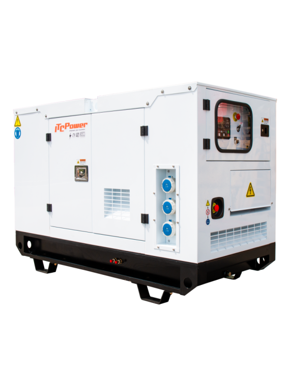 Generador industrial diésel ITC Power DG17KSE de 17,6 kVA + caja ATS y kit de mantenimiento